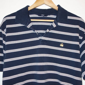 Brooks Brother's Polo - Navy & White Striped